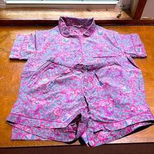 Super cute pajama set from Print Fresh. 
Like new condition.
Size is Med.